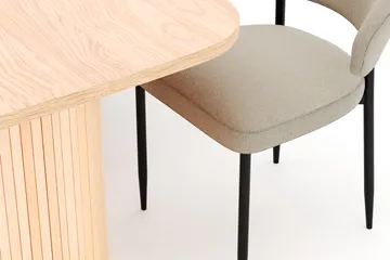 Kopparbo Matbord 200 cm med 6 Sawako Stolar - Natur - Möbler - Bord & matgrupp - Matgrupp