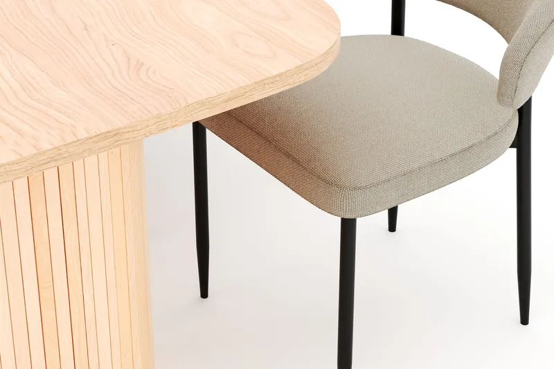 Kopparbo Matbord 200 cm med 6 Sawako Stolar - Natur - Möbler - Bord & matgrupp - Matgrupp