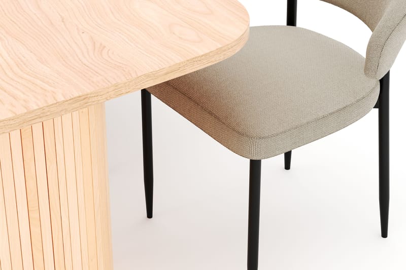 Kopparbo Matbord 200 cm med 6 Sawako Stolar - Natur - Möbler - Bord & matgrupp - Matgrupp