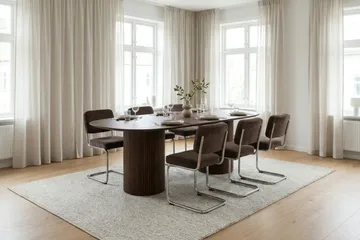 Kopparbo Matbord Oval 180x90 cm Fanér - Valnöt - Möbler - Bord & matgrupp - Matbord & köksbord