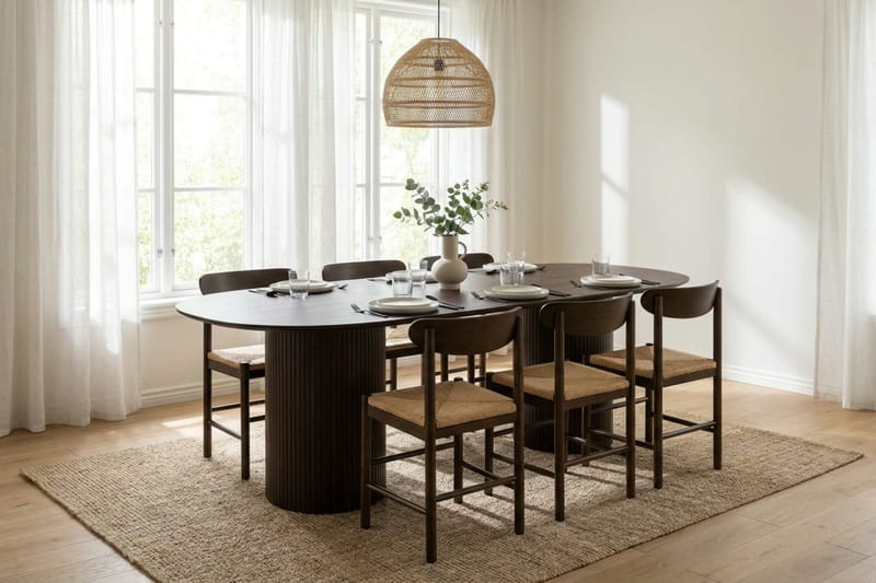 Kopparbo Matbord Oval 220x100 cm Fanér - Rökt ek - Möbler - Bord & matgrupp - Matbord & köksbord