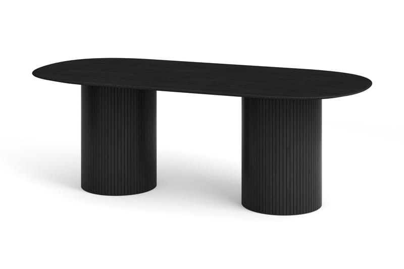 Kopparbo Matbord Oval 220x100 cm Fanér, Svartlaserad ek