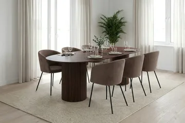 Kopparbo Matbord Oval 220x100 cm Fanér - Valnöt - Möbler - Bord & matgrupp - Matbord & köksbord