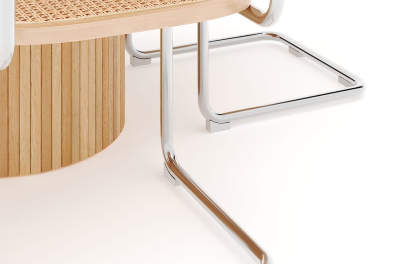 Kopparbo Matbord Runt 106 cm Förlängningsbart med 4 st Build Matstolar - Vit - Möbler - Bord & matgrupp - Matgrupp