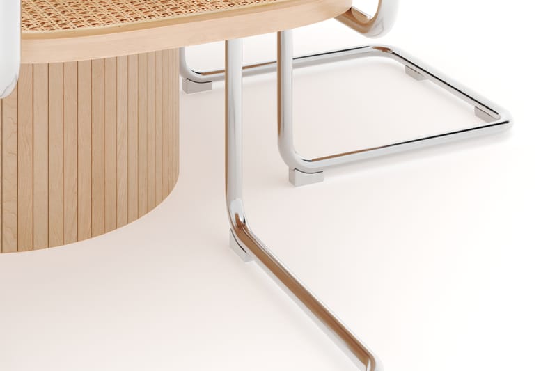 Kopparbo Matbord Runt 130 cm med 4 st Build Matstolar - Beige - Möbler - Bord & matgrupp - Matgrupp
