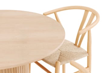 Kopparbo Matgrupp 106 cm Förlängningsbart med 4 Dastoori Matstolar - Whitewash - Möbler - Bord & matgrupp - Matgrupp