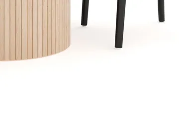 Kopparbo Matgrupp 106 cm Rund Förlängningsbart med 4 Dastoori Matstolar - Whitewash - Möbler - Bord & matgrupp - Matgrupp