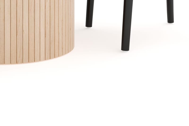 Kopparbo Matgrupp 106 cm Rund Förlängningsbart med 4 Dastoori Matstolar - Whitewash - Möbler - Bord & matgrupp - Matgrupp