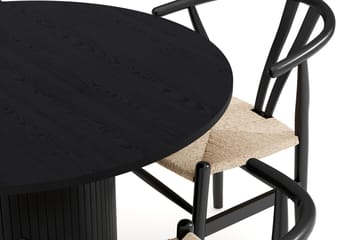 Kopparbo Matgrupp 106 cm Rund med 4 Dastoori Matstol - 2220067-4,2229318-1 - Svart - Möbler - Bord & matgrupp - Matgrupp