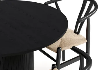 Kopparbo Matgrupp 106 cm Rund med 4 Dastoori Matstol - Svart - Möbler - Bord & matgrupp - Matgrupp