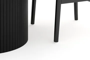 Kopparbo Matgrupp 106 cm Rund med 4 Dastoori Matstol - Svart - Möbler - Bord & matgrupp - Matgrupp