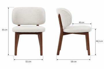 Kopparbo Matgrupp 110 cm runt i Valnöt med 4 Eira Matstolar - Valnöt - Möbler - Bord & matgrupp - Matgrupp