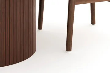 Kopparbo Matgrupp 120 cm Rund med 4 Dastoori Matstol - Mörkbrun - Möbler - Bord & matgrupp - Matgrupp