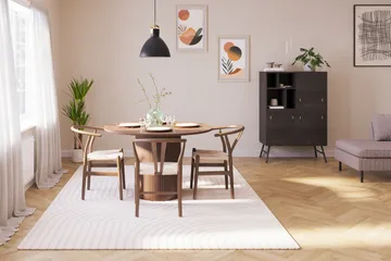 Kopparbo Matgrupp 120 cm Rund med 4 Dastoori Matstol - Mörkbrun - Möbler - Bord & matgrupp - Matgrupp