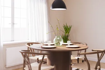 Kopparbo Matgrupp 120 cm Rund med 4 Dastoori Matstol - Mörkbrun - Möbler - Bord & matgrupp - Matgrupp