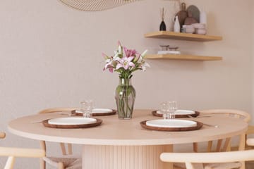 Kopparbo Matgrupp 130 cm Rund med 4 Dastoori Matstol - 2220068-4,2223288-1 - Beige - Möbler - Bord & matgrupp - Matgrupp