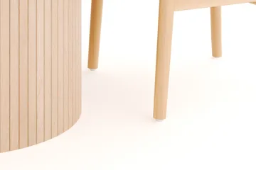 Kopparbo Matgrupp 130 cm Rund med 4 Dastoori Matstolar - Beige - Möbler - Bord & matgrupp - Matgrupp