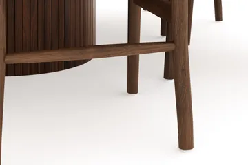 Kopparbo Matgrupp 150 cm Rund med 6 Dastoori Matstolar - Valnöt - Möbler - Bord & matgrupp - Matgrupp