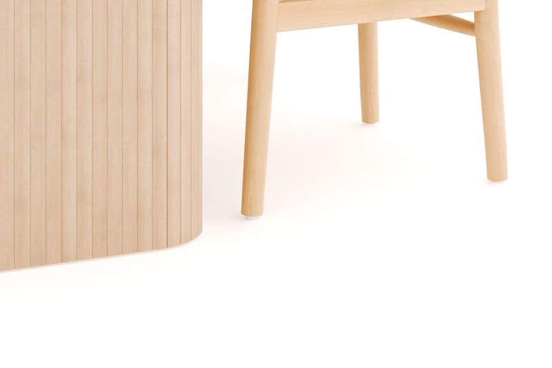 Kopparbo Matgrupp 160-220 cm Förlängningsbart med 4 Dastoori Matstolar - Whitewash - Möbler - Bord & matgrupp - Matgrupp