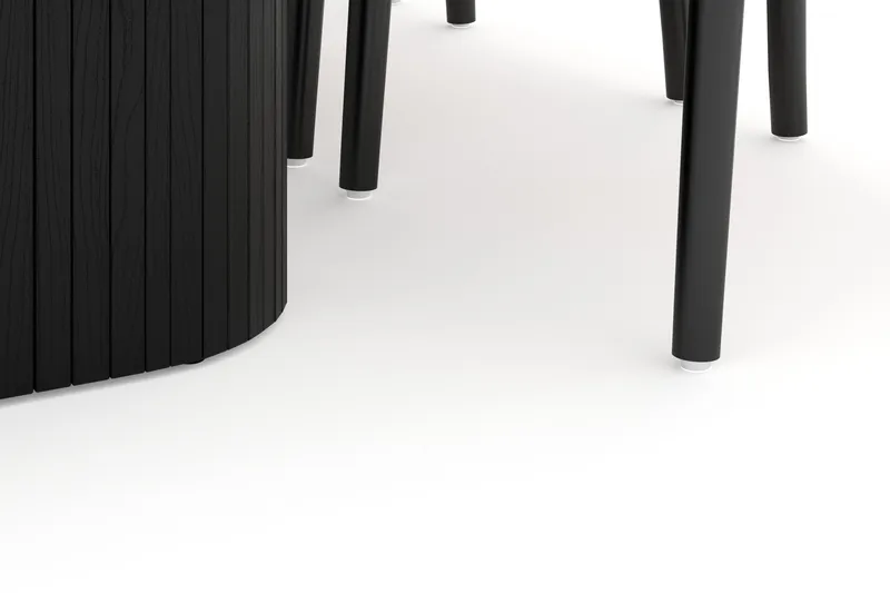 Kopparbo Matgrupp 160 cm med 6 Dastoori Matstol - 2220067-6,2229297-1 - Svart - Möbler - Bord & matgrupp - Matgrupp