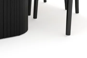 Kopparbo Matgrupp 160 cm med 6 Dastoori Matstol - Svart - Möbler - Bord & matgrupp - Matgrupp