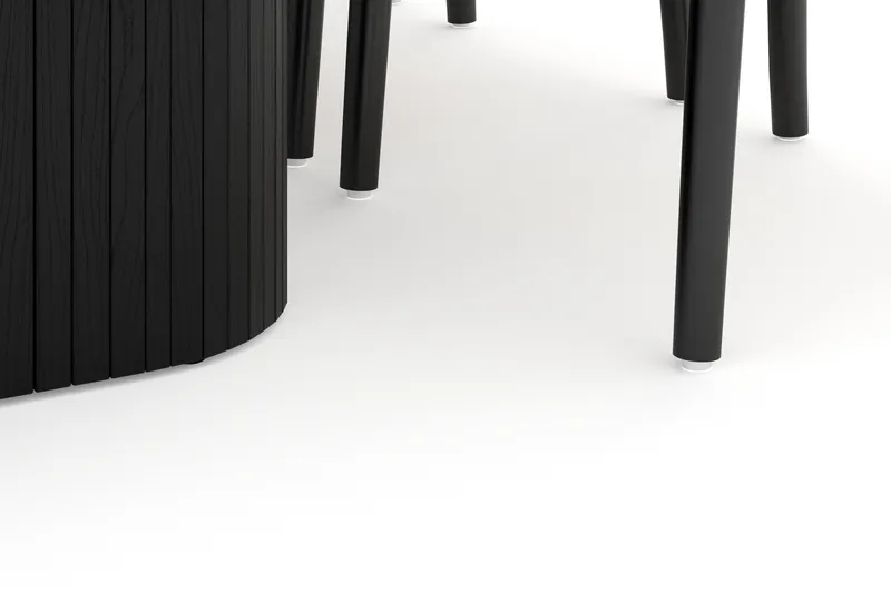 Kopparbo Matgrupp 160 cm med 6 Dastoori Matstol - Svart - Möbler - Bord & matgrupp - Matgrupp