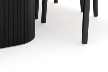 Kopparbo Matgrupp 160 cm med 6 Dastoori Matstolar - Svart - Möbler - Bord & matgrupp - Matgrupp