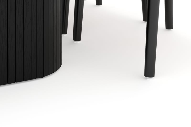 Kopparbo Matgrupp 160 cm med 6 Dastoori Matstolar - Svart - Möbler - Bord & matgrupp - Matgrupp