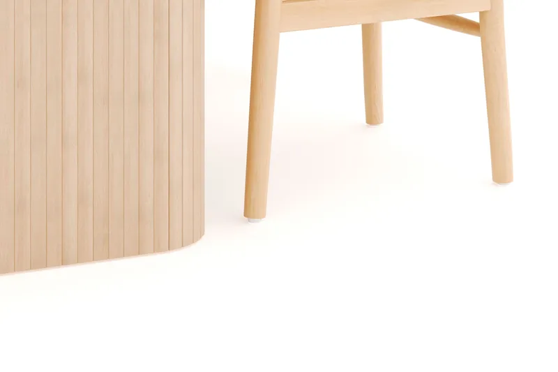 Kopparbo Matgrupp 180-240 cm Förlängningsbart med 4 Dastoori Matstolar - Whitewash - Möbler - Bord & matgrupp - Matgrupp