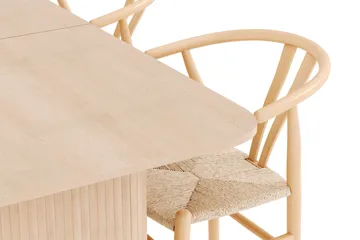 Kopparbo Matgrupp 180-240 cm Förlängningsbart med 4 Dastoori Matstolar - Whitewash - Möbler - Bord & matgrupp - Matgrupp