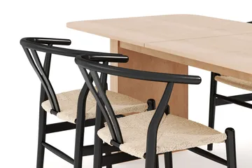 Kopparbo Matgrupp 180-240 cm Förlängningsbart med 4 Dastoori Matstolar - Whitewash - Möbler - Bord & matgrupp - Matgrupp