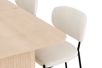 Kopparbo Matgrupp 180-240 cm Förlängningsbart med 4 Gemmiano Matstolar - Whitewash - Möbler - Bord & matgrupp - Matgrupp