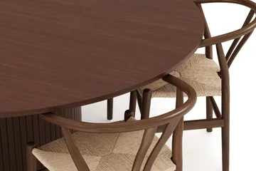 Kopparbo Matgrupp 180 cm med 6 Dastoori Matstol - Valnöt - Möbler - Bord & matgrupp - Matgrupp