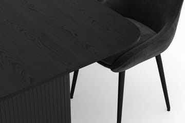 Kopparbo Matgrupp 200-206cm med 6 Alsarp Matstolar - Svart - Möbler - Bord & matgrupp - Matgrupp