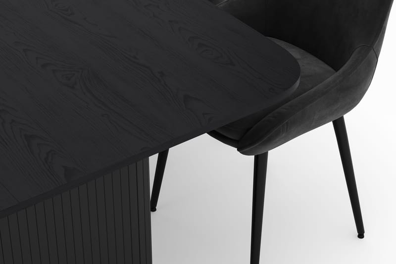 Kopparbo Matgrupp 200-206cm med 6 Alsarp Matstolar - Svart - Möbler - Bord & matgrupp - Matgrupp