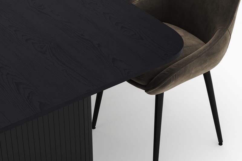 Kopparbo Matgrupp 200-206cm med 6 Alsarp Matstolar - Svart - Möbler - Bord & matgrupp - Matgrupp