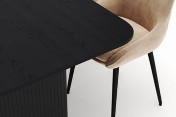 Kopparbo Matgrupp 200-206cm med 6 Alsarp Matstolar - Svart - Möbler - Bord & matgrupp - Matgrupp