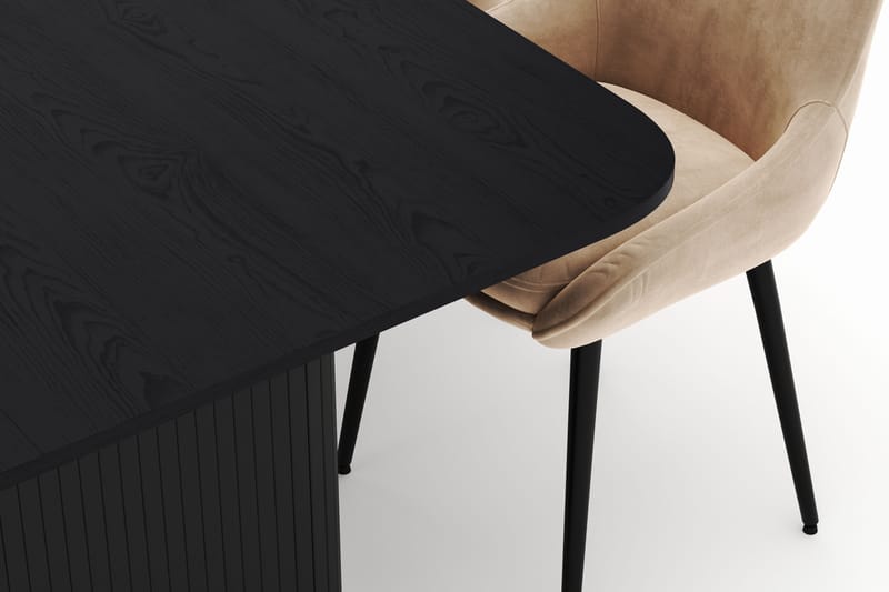 Kopparbo Matgrupp 200-206cm med 6 Alsarp Matstolar - Svart - Möbler - Bord & matgrupp - Matgrupp