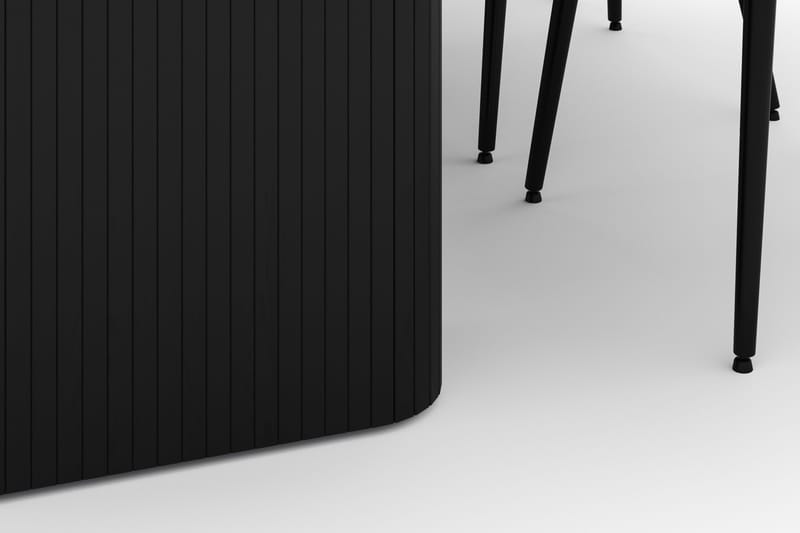 Kopparbo Matgrupp 200-206cm med 8 Alsarp Matstolar - Svart - Möbler - Bord & matgrupp - Matgrupp