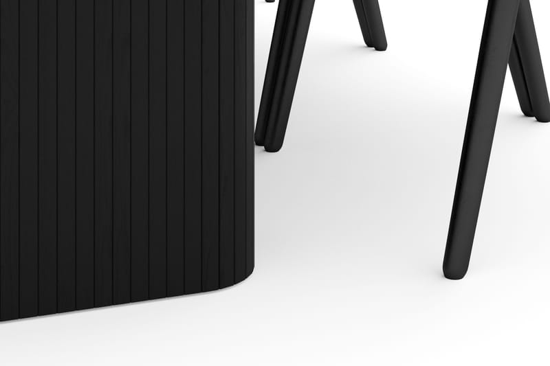 Kopparbo Matgrupp 200-260 cm Förlängningsbart med 6 Cytie Karmstolar - Svart - Möbler - Bord & matgrupp - Matgrupp