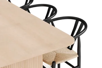 Kopparbo Matgrupp 200-260 cm Förlängningsbart med 6 Dastoori Matstolar - Whitewash - Möbler - Bord & matgrupp - Matgrupp