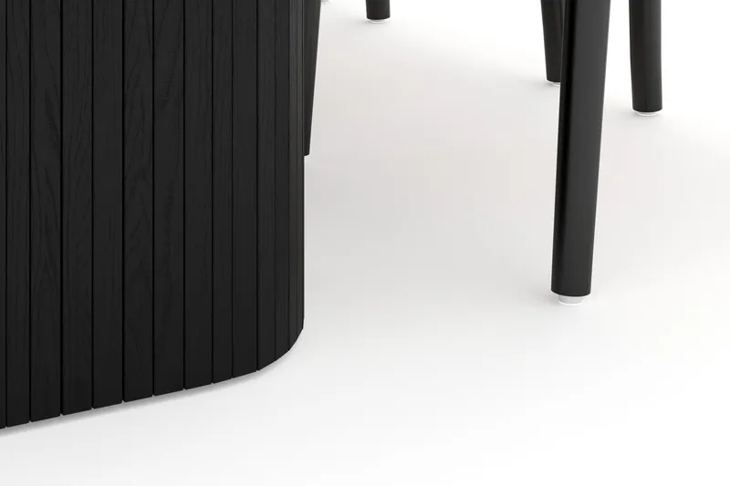 Kopparbo Matgrupp 200 cm med 6 Dastoori Matstol - 2220067-6,2223287-1 - Svart - Möbler - Bord & matgrupp - Matgrupp