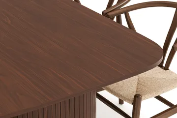 Kopparbo Matgrupp 200 cm med 6 Dastoori Matstol - Brun - Möbler - Bord & matgrupp - Matgrupp