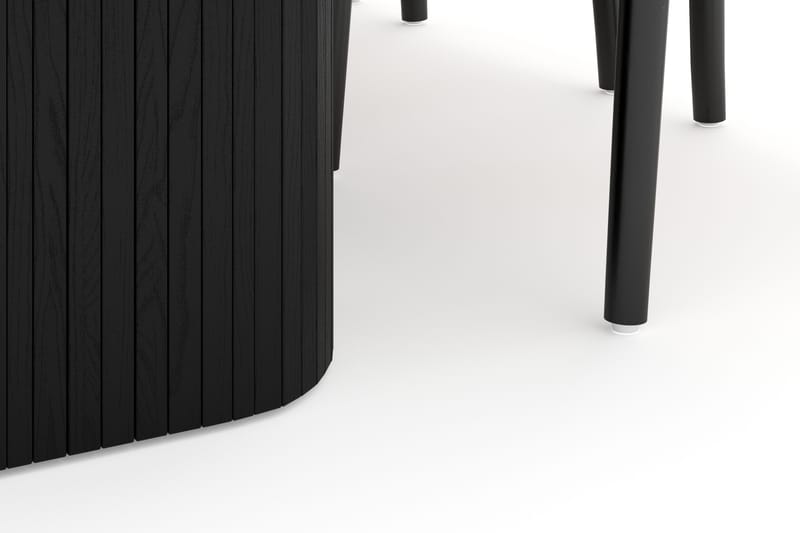 Kopparbo Matgrupp 200 cm med 6 Dastoori Matstolar - Svart - Möbler - Bord & matgrupp - Matgrupp