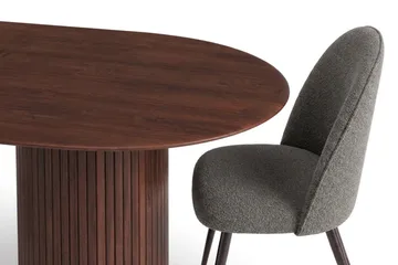 Kopparbo Matgrupp 220 cm oval med 6 Nibe Plus Mastolar - Valnöt - Möbler - Bord & matgrupp - Matgrupp