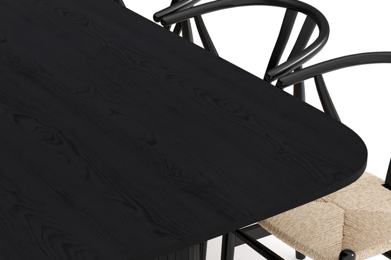 Kopparbo Matgrupp 240 cm med 8 Dastoori Matstol - 2220067-8,2229313-1 - Svart - Möbler - Bord & matgrupp - Matgrupp