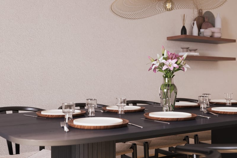 Kopparbo Matgrupp 240 cm med 8 Dastoori Matstol - 2220067-8,2229313-1 - Svart - Möbler - Bord & matgrupp - Matgrupp