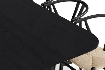 Kopparbo Matgrupp 240 cm med 8 Dastoori Matstolar - Svart - Möbler - Bord & matgrupp - Matgrupp