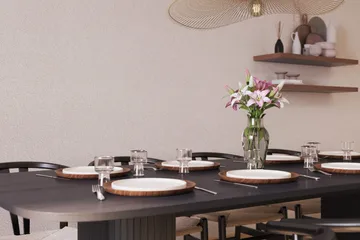 Kopparbo Matgrupp 240 cm med 8 Dastoori Matstolar - Svart - Möbler - Bord & matgrupp - Matgrupp