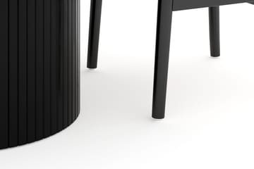 Kopparbo Matgrupp förlängningsbart 106-156 cm Rund med 4 Dastoori Matstol - 2220067-4,2229314-1 - Svart - Möbler - Bord & matgrupp - Matgrupp